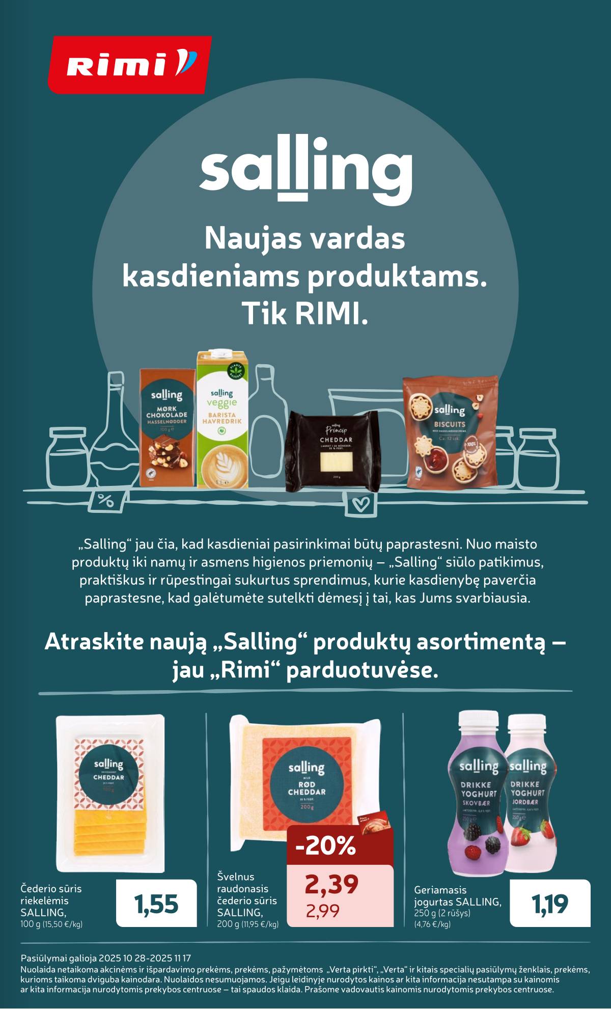 Rimi - SALLING prekių katalogas | 2025-10-28 - 2025-11-17 1 puslapis