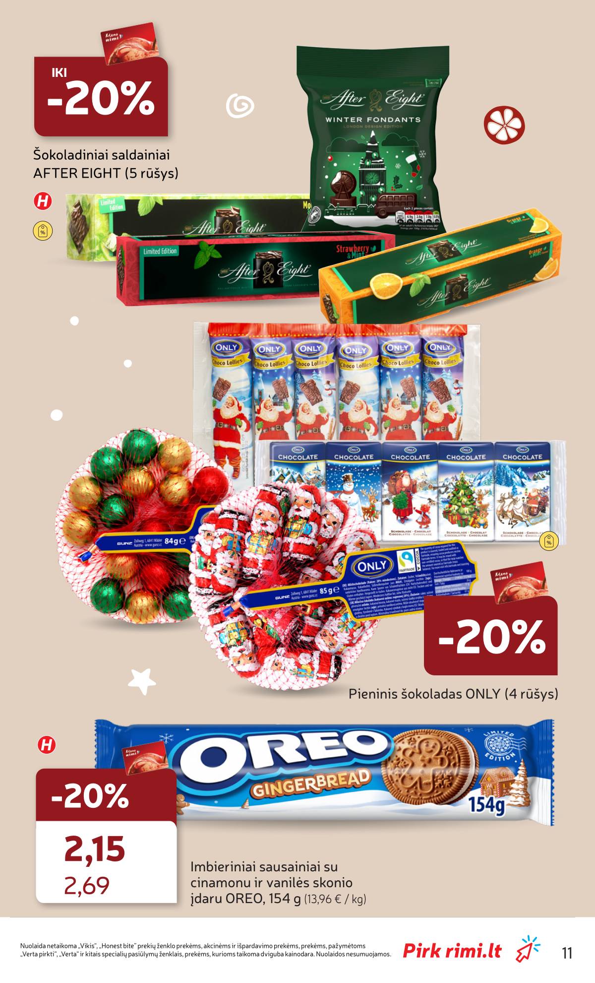 Rimi - RIMI Kalėdinių SALDUMYNŲ asortimento nuolaidų katalogas | 2025-11-04 - 2025-11-17 11 puslapis