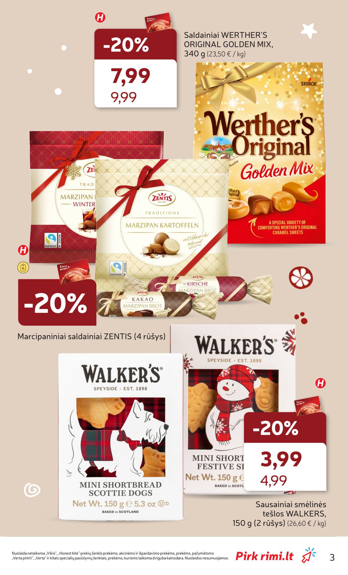 Rimi - RIMI Kalėdinių SALDUMYNŲ asortimento nuolaidų katalogas | 2025-11-04 - 2025-11-17 3 puslapis