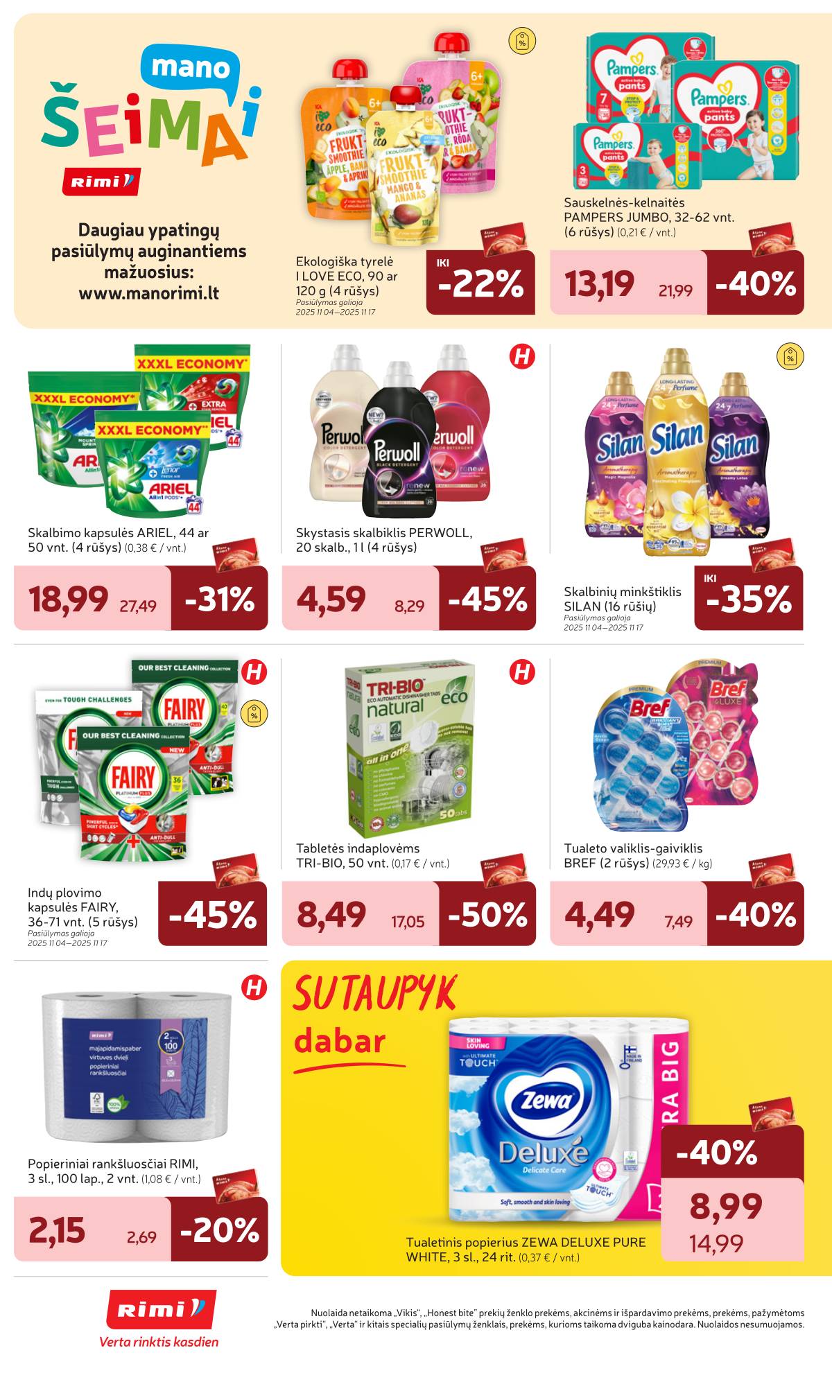 Rimi - RIMI akcijų leidinys Nr. 45 | 2025-11-04 - 2025-11-10 34 puslapis