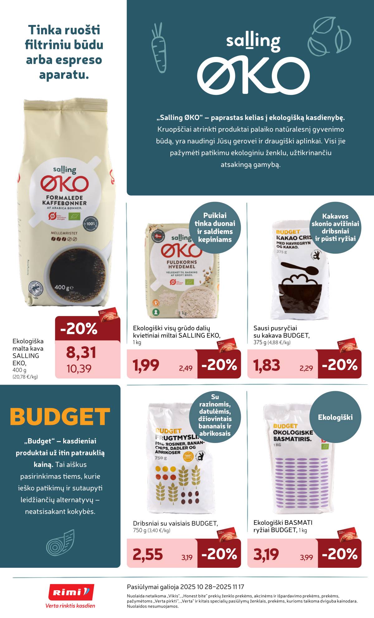 Rimi - RIMI akcijų leidinys Nr. 45 | 2025-11-04 - 2025-11-10 4 puslapis