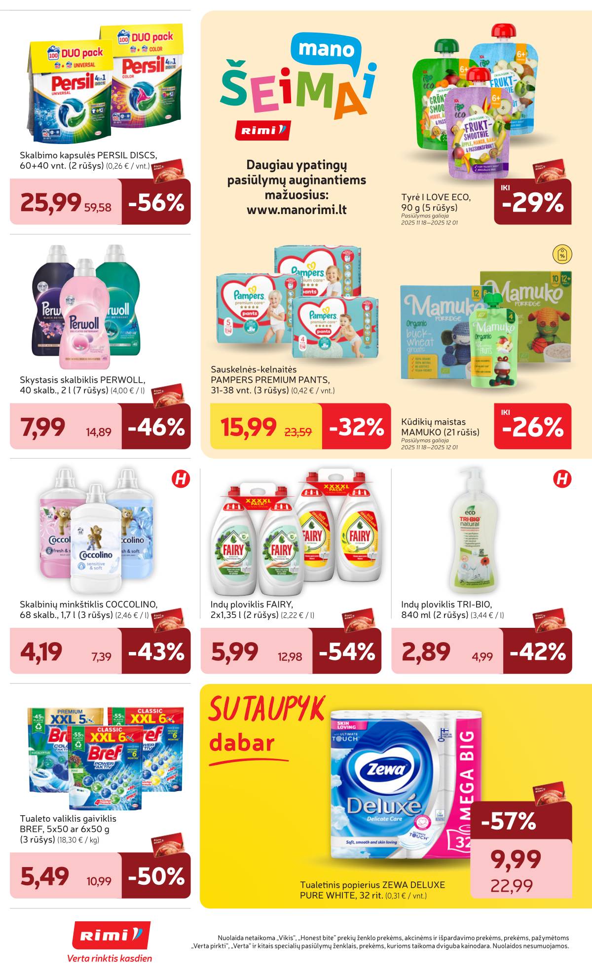 Rimi - RIMI savaitinis akcijų leidinys | 2025-11-18 - 2025-11-24 32 puslapis