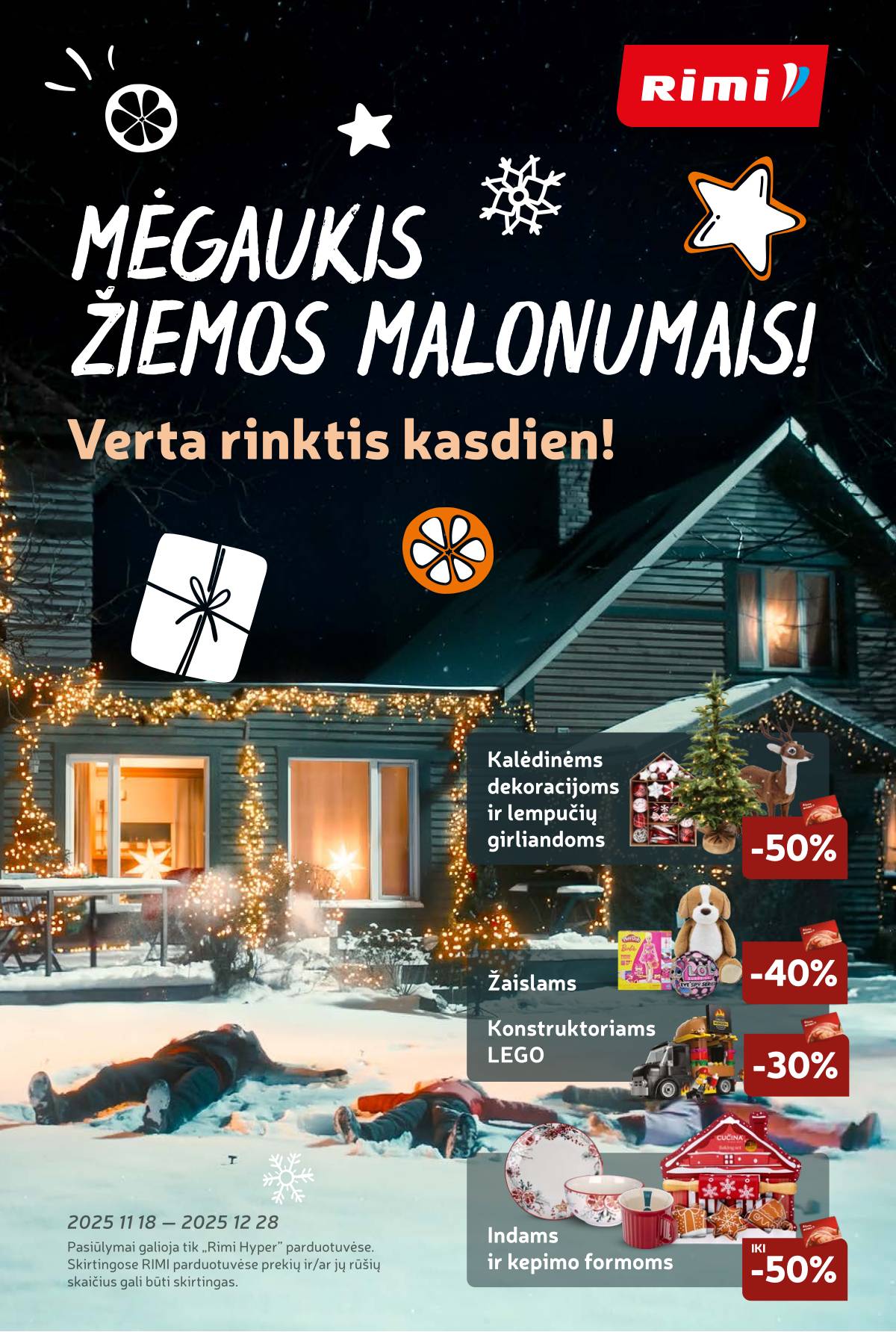 Rimi - RIMI žiemos ŠVENČIŲ ne maisto prekių akcijų katalogas 1 puslapis