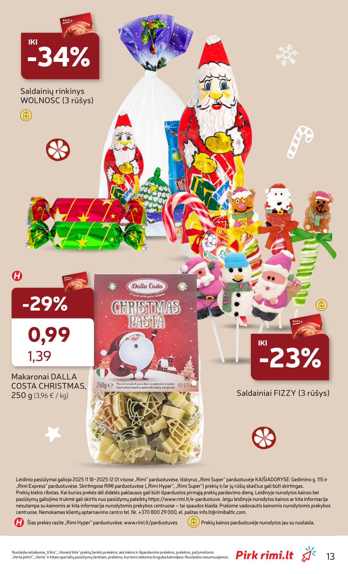 Rimi - RIMI Kalėdinių SALDUMYNŲ asortimento katalogas 13 puslapis