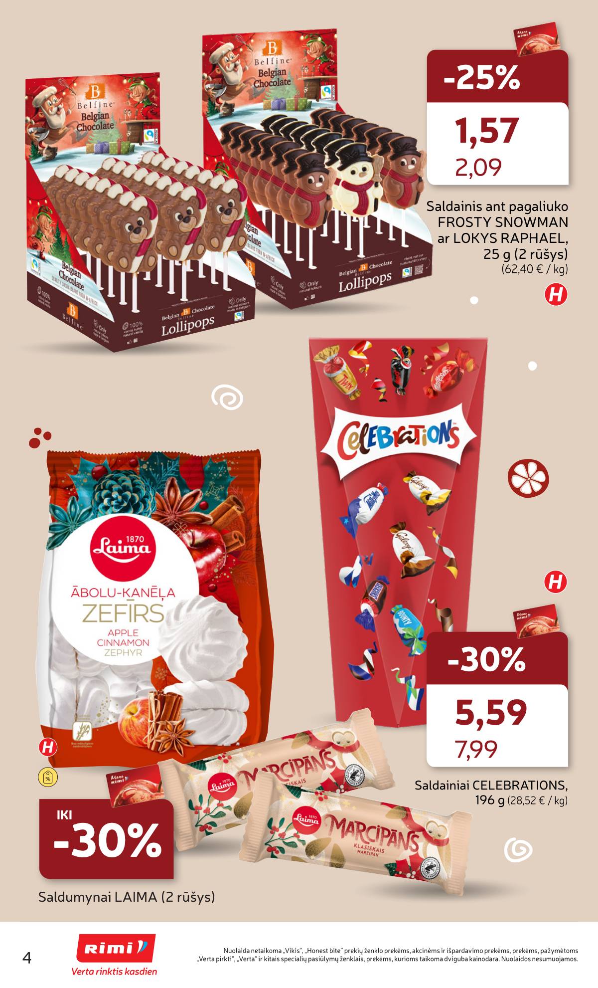 Rimi - RIMI Kalėdinių SALDUMYNŲ asortimento katalogas 4 puslapis