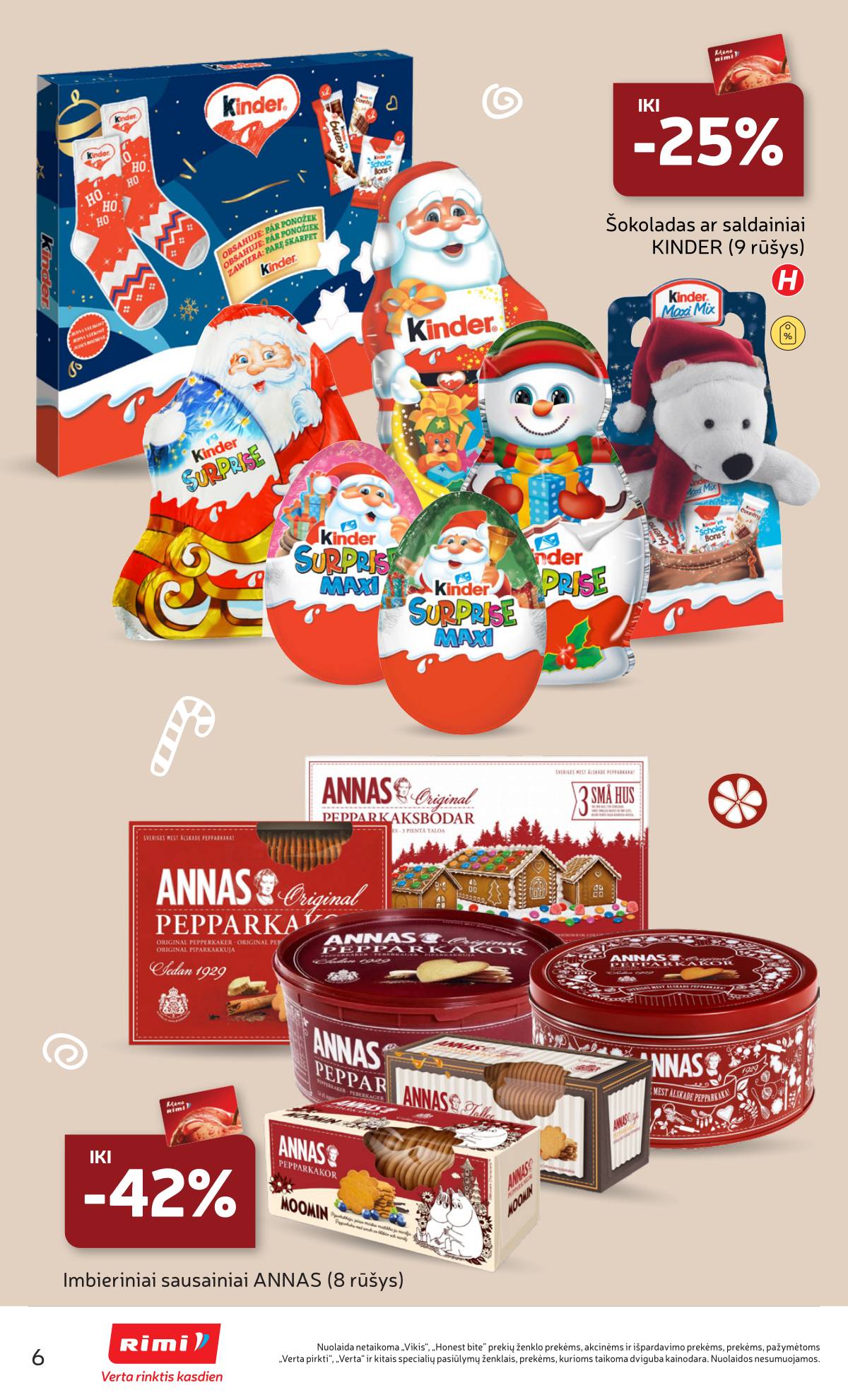 Rimi - RIMI Kalėdinių SALDUMYNŲ asortimento katalogas 6 puslapis