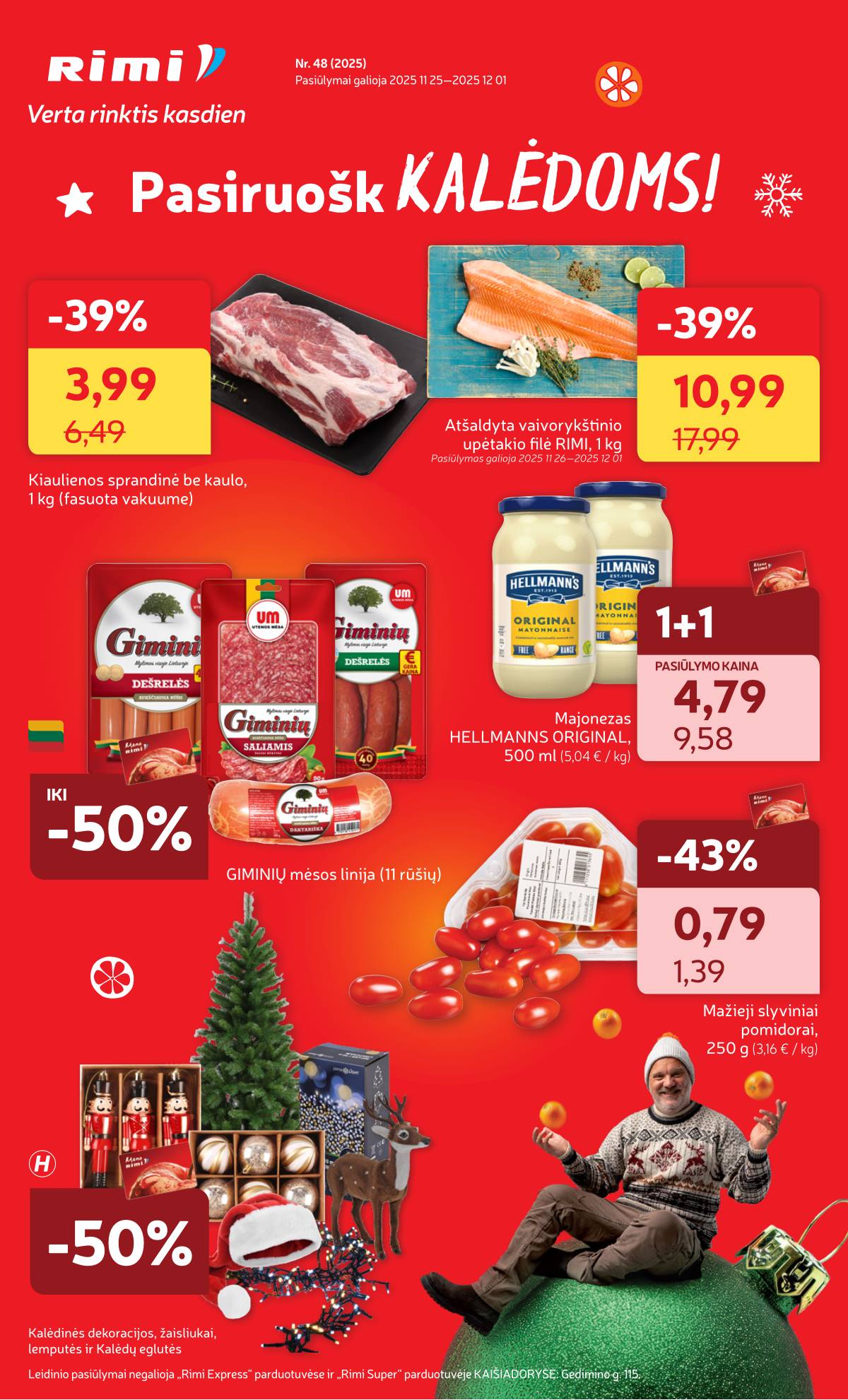 Rimi - RIMI Savaitinis akcijų leidinys | 2025-11-25 - 2025-12-01 1 puslapis