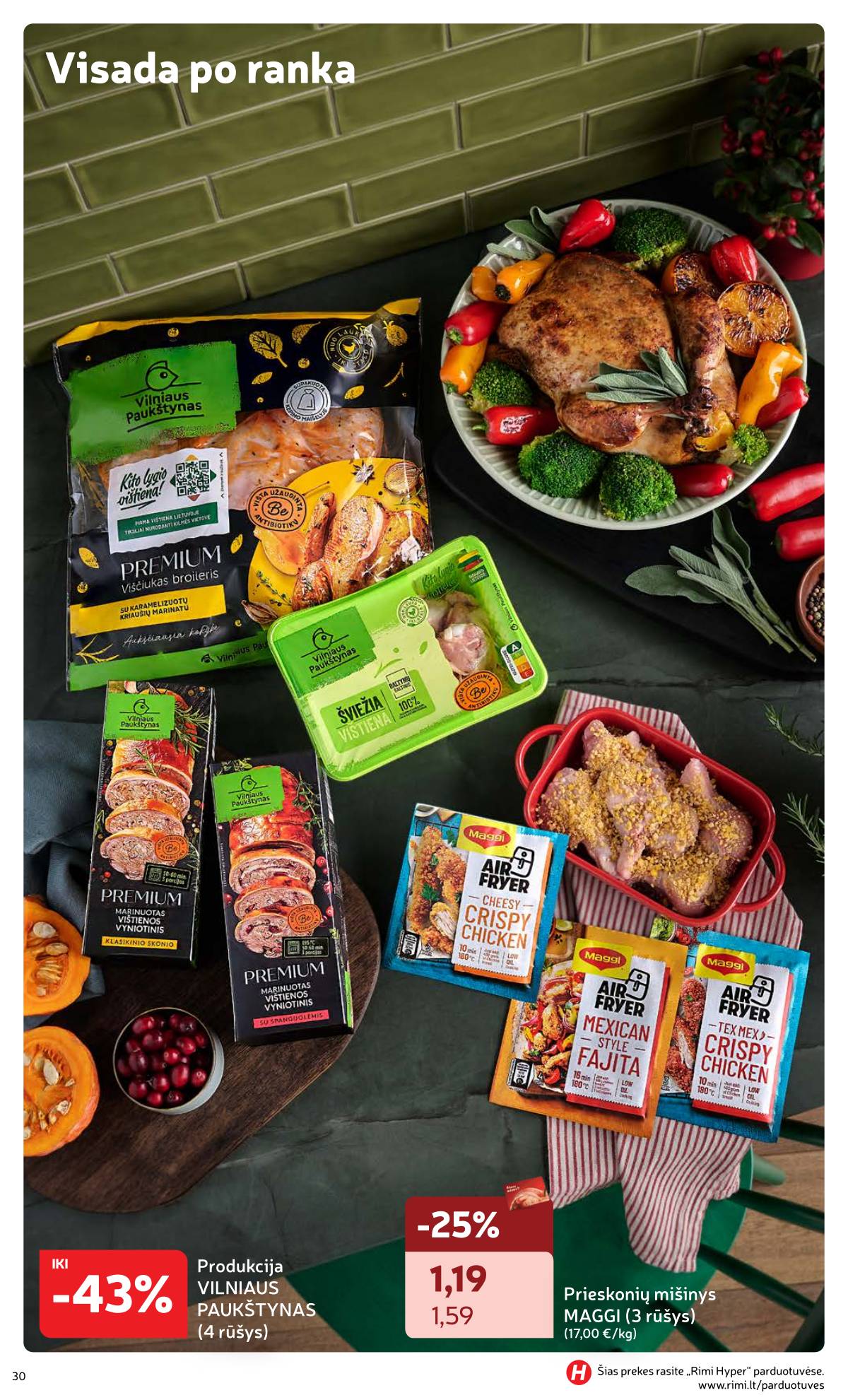 Rimi - Žiemos ŠVENČIŲ maisto prekių katalogas 2025 30 puslapis