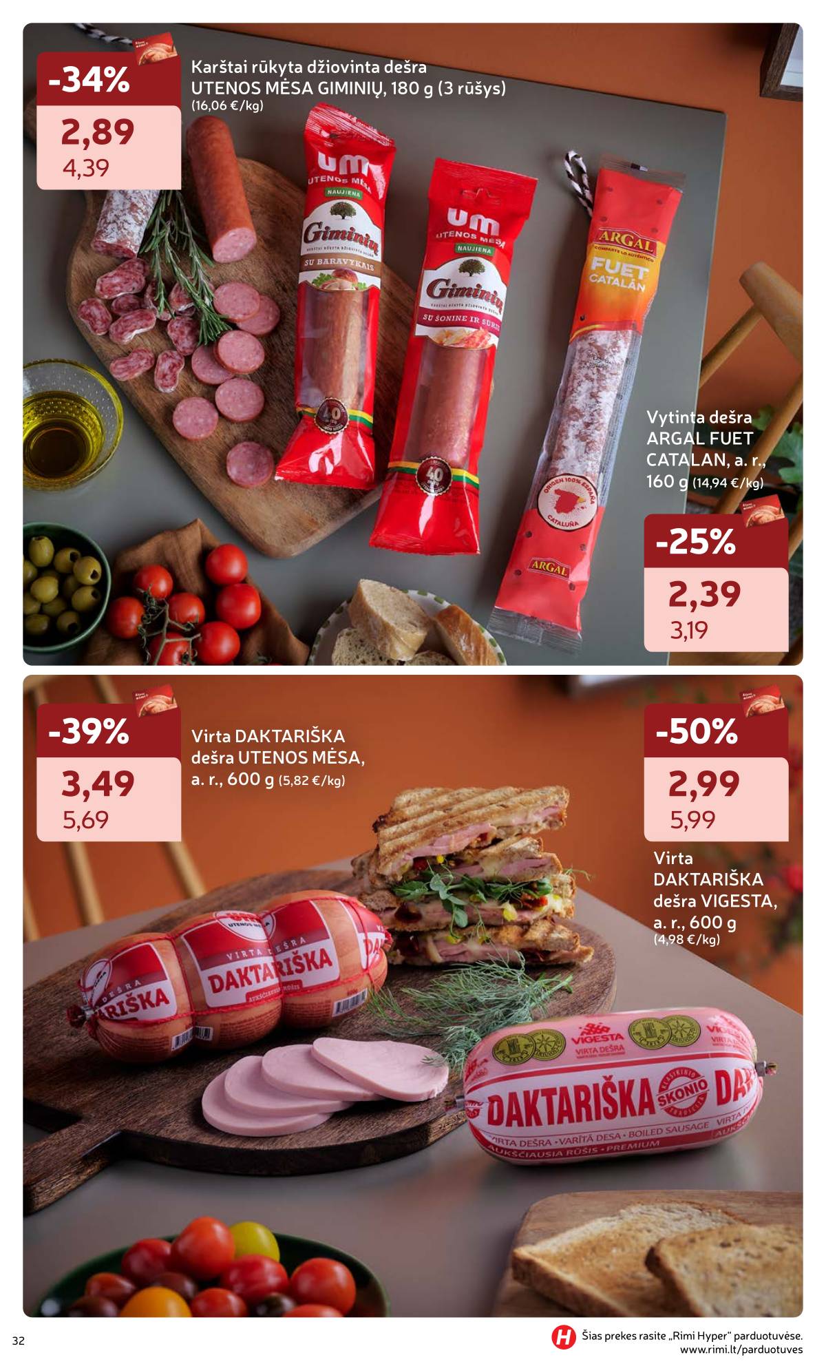 Rimi - Žiemos ŠVENČIŲ maisto prekių katalogas 2025 32 puslapis