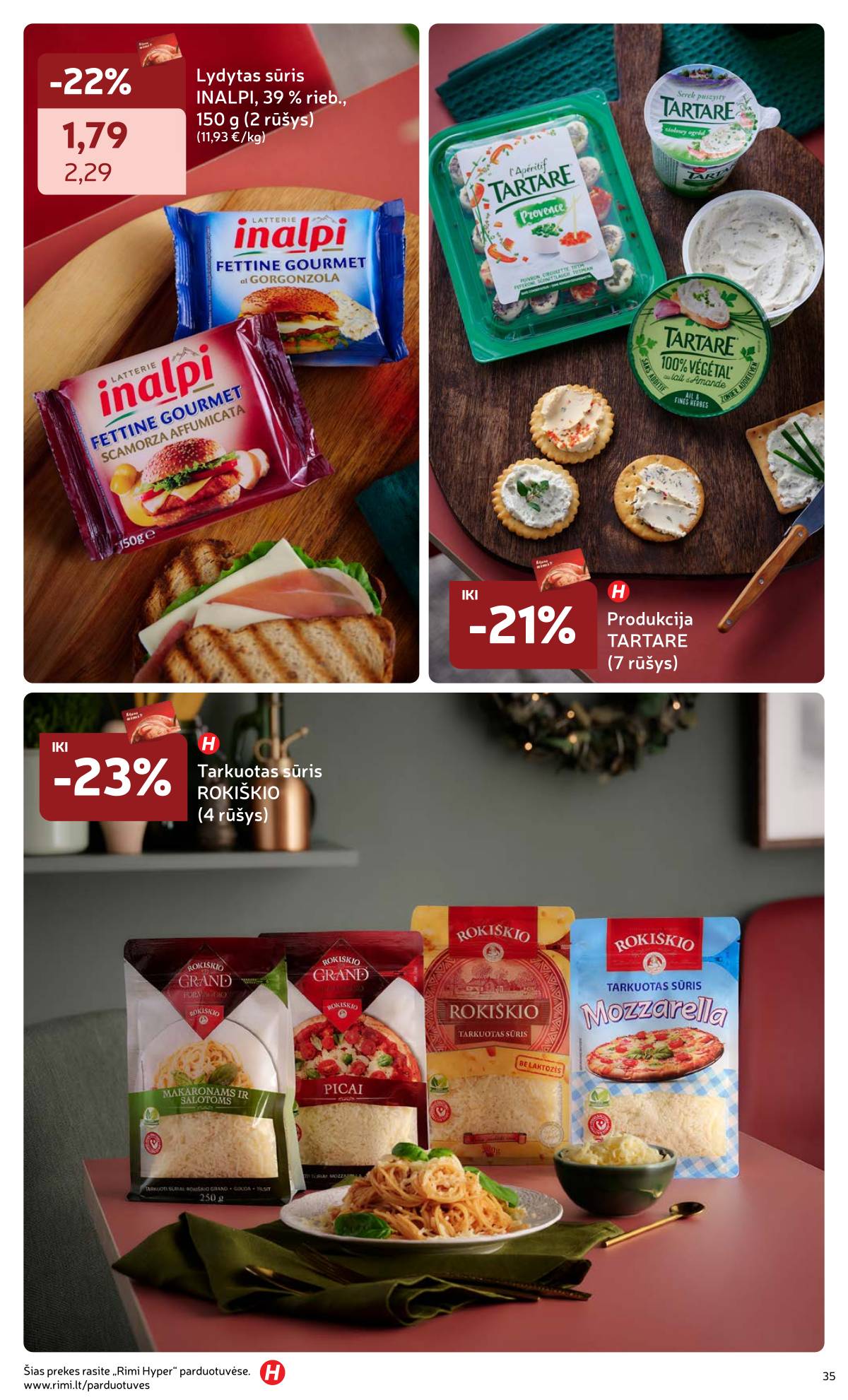 Rimi - Žiemos ŠVENČIŲ maisto prekių katalogas 2025 35 puslapis