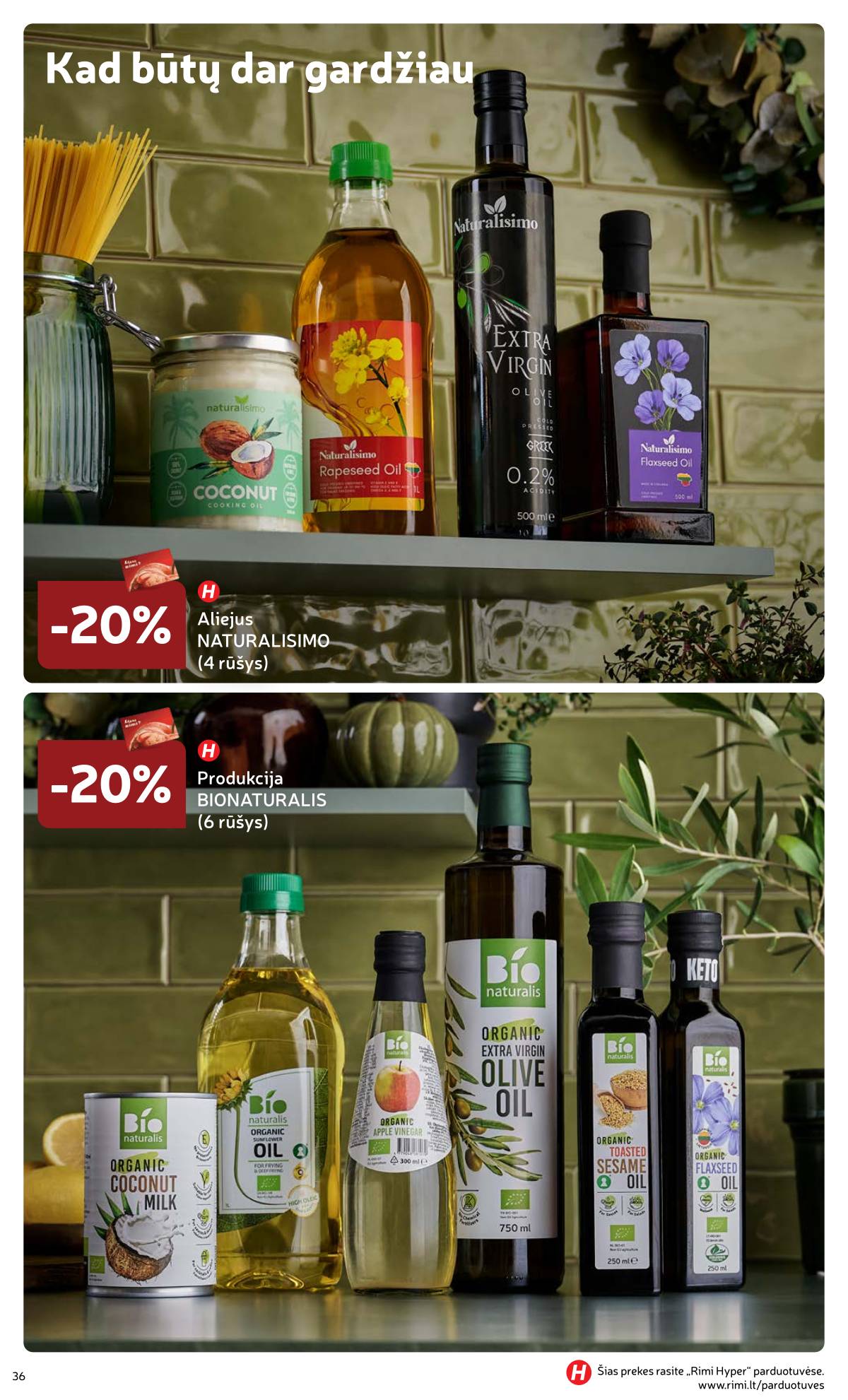 Rimi - Žiemos ŠVENČIŲ maisto prekių katalogas 2025 36 puslapis