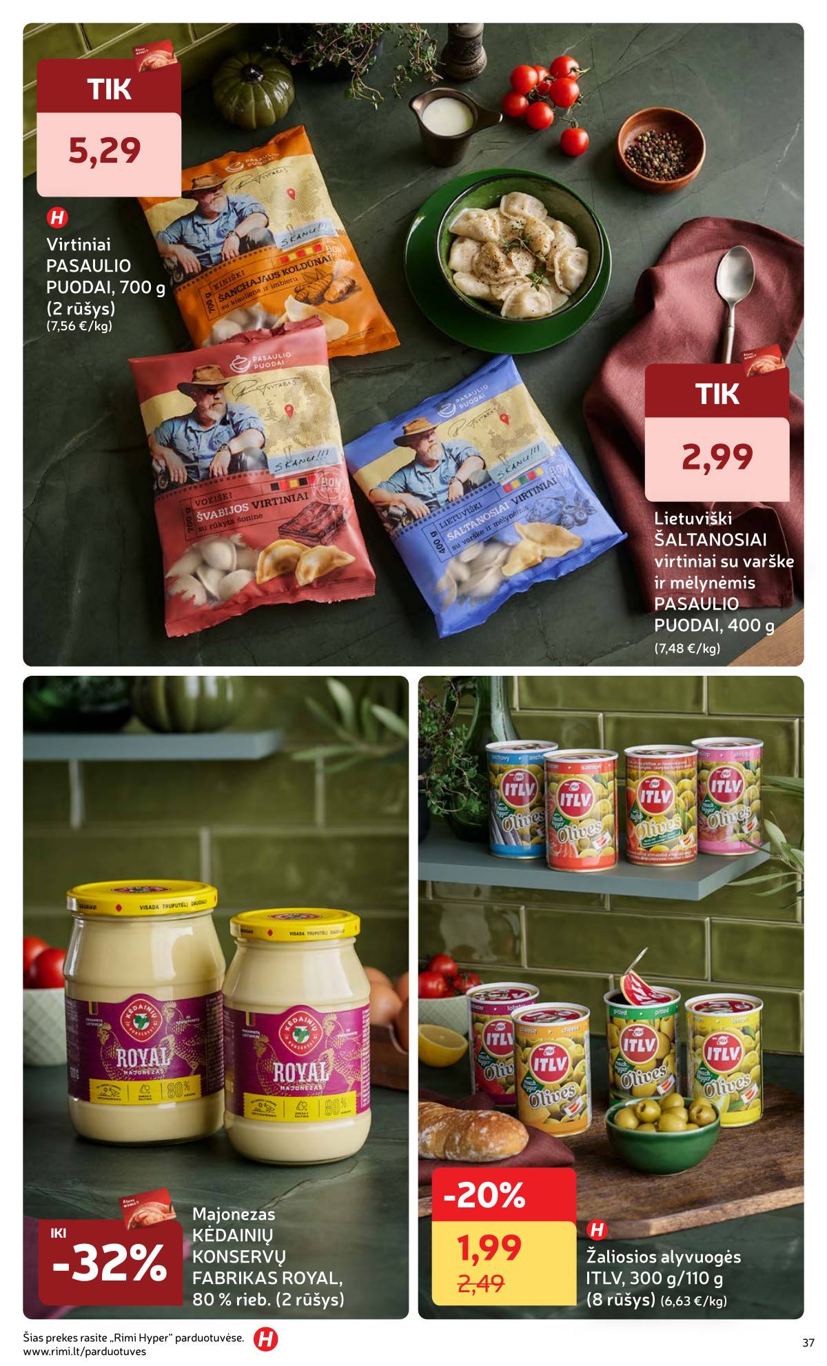 Rimi - Žiemos ŠVENČIŲ maisto prekių katalogas 2025 37 puslapis