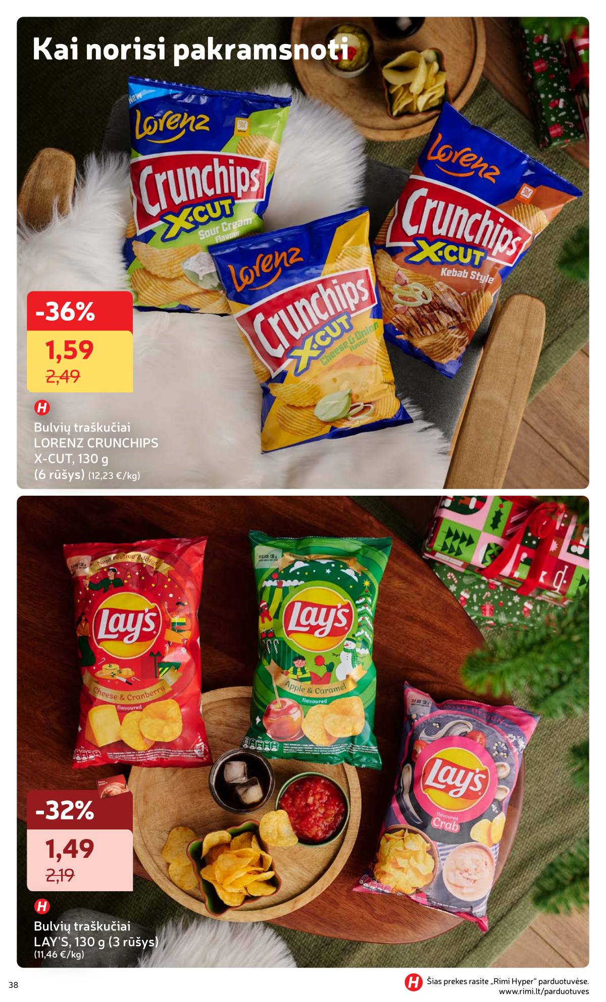 Rimi - Žiemos ŠVENČIŲ maisto prekių katalogas 2025 38 puslapis