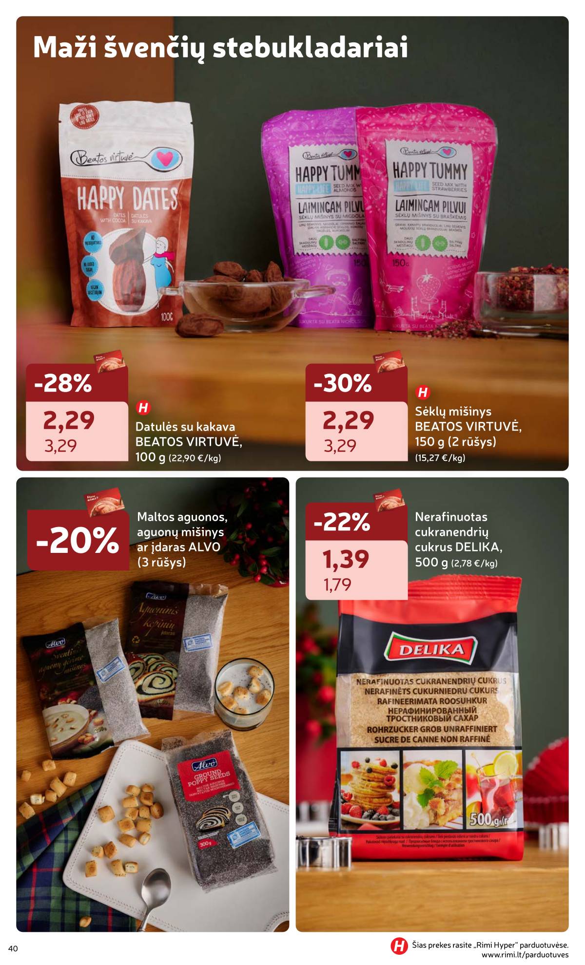 Rimi - Žiemos ŠVENČIŲ maisto prekių katalogas 2025 40 puslapis