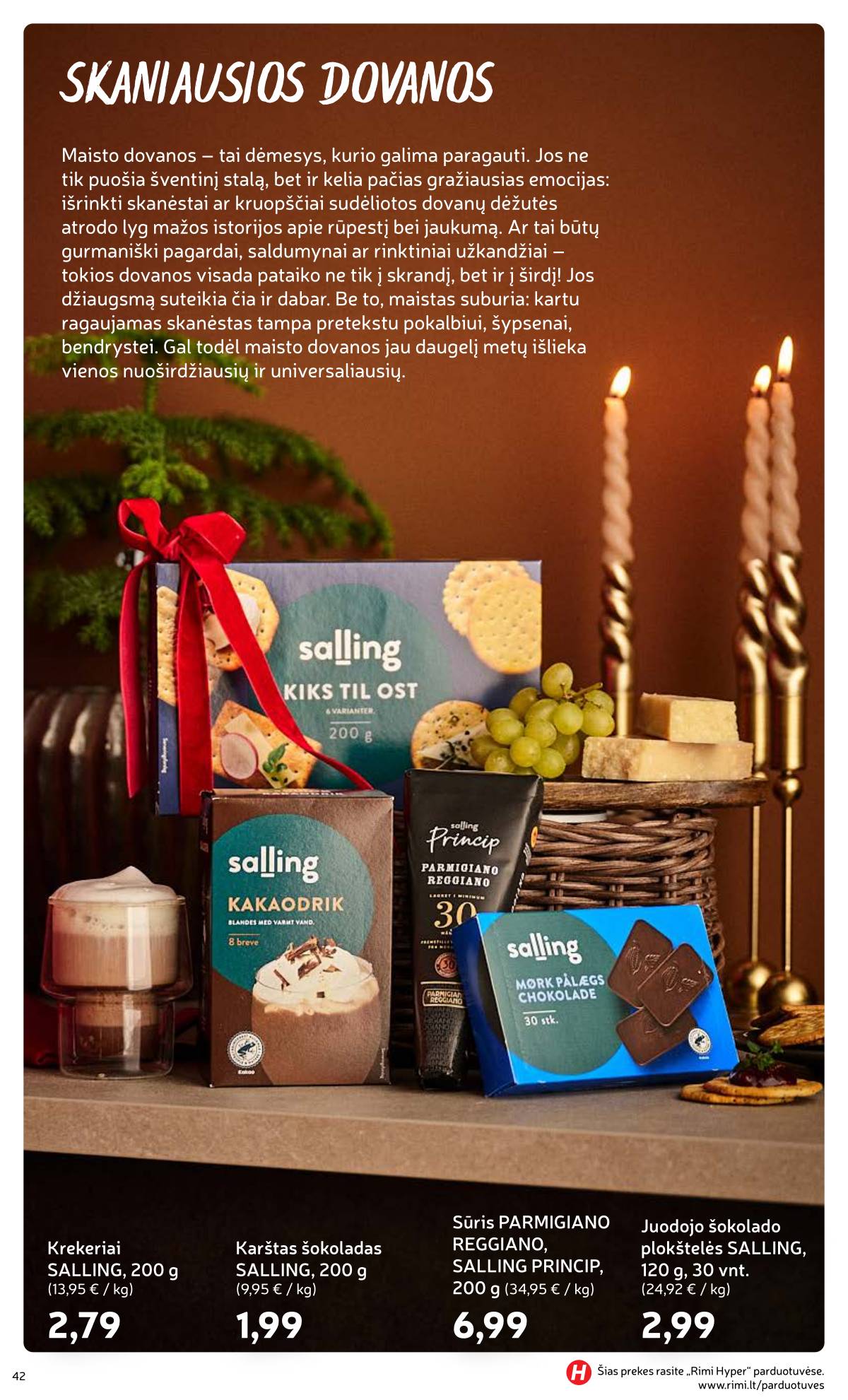 Rimi - Žiemos ŠVENČIŲ maisto prekių katalogas 2025 42 puslapis