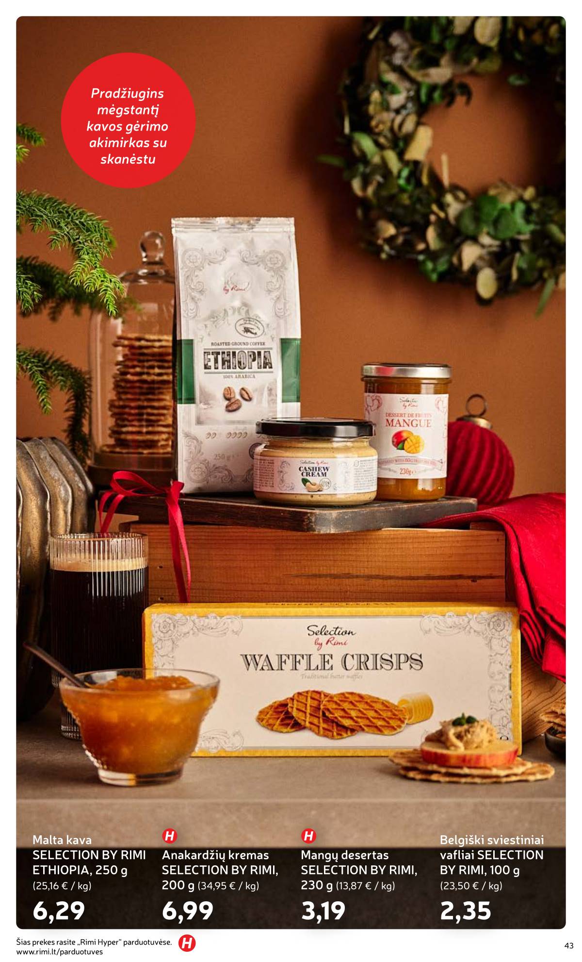 Rimi - Žiemos ŠVENČIŲ maisto prekių katalogas 2025 43 puslapis