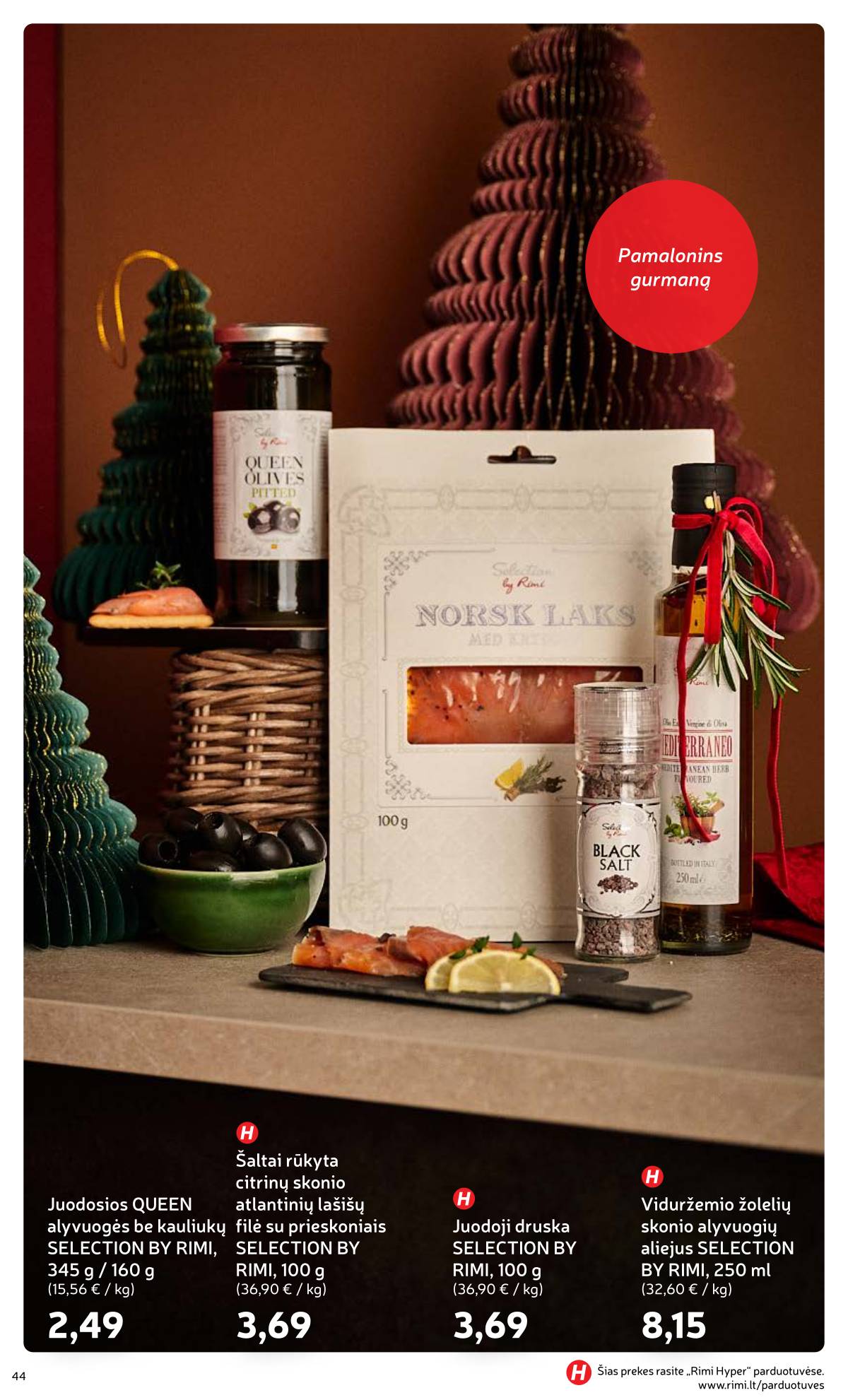 Rimi - Žiemos ŠVENČIŲ maisto prekių katalogas 2025 44 puslapis