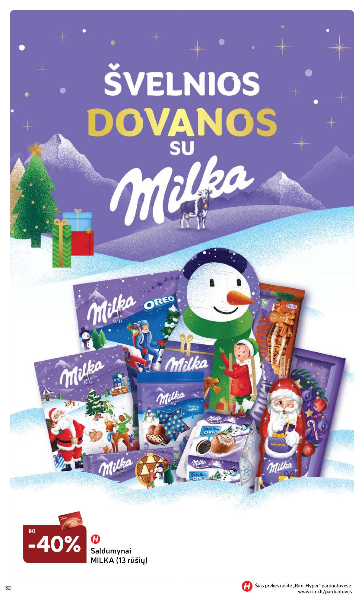 Rimi - Žiemos ŠVENČIŲ maisto prekių katalogas 2025 52 puslapis