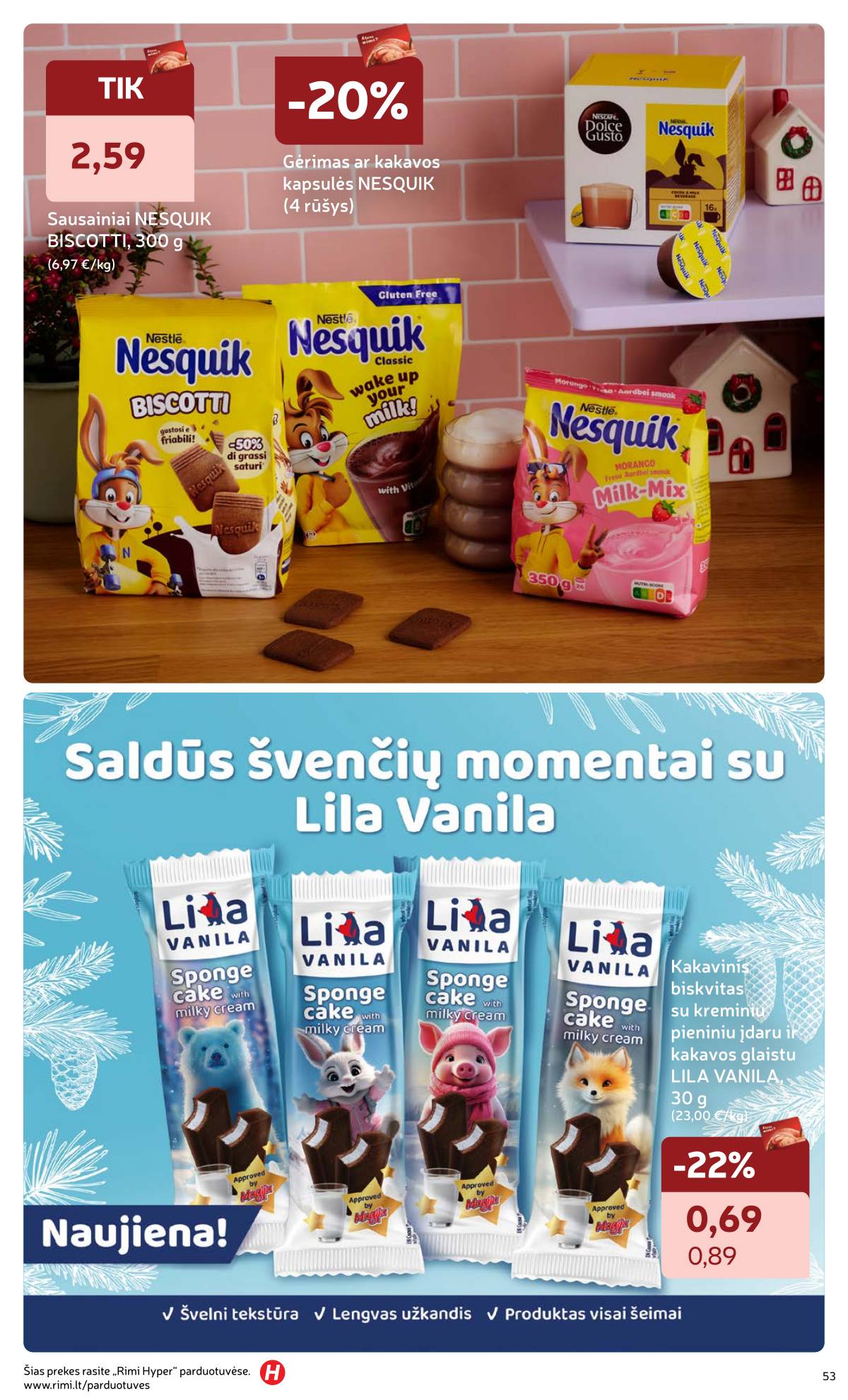 Rimi - Žiemos ŠVENČIŲ maisto prekių katalogas 2025 53 puslapis