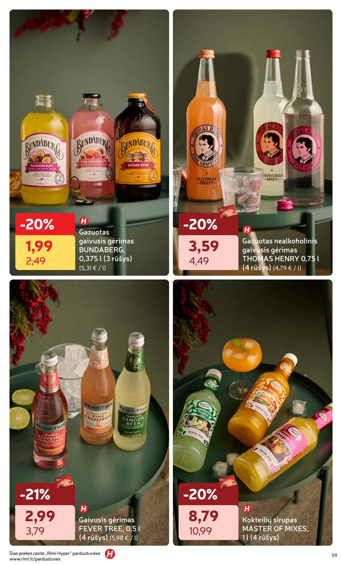 Rimi - Žiemos ŠVENČIŲ maisto prekių katalogas 2025 59 puslapis