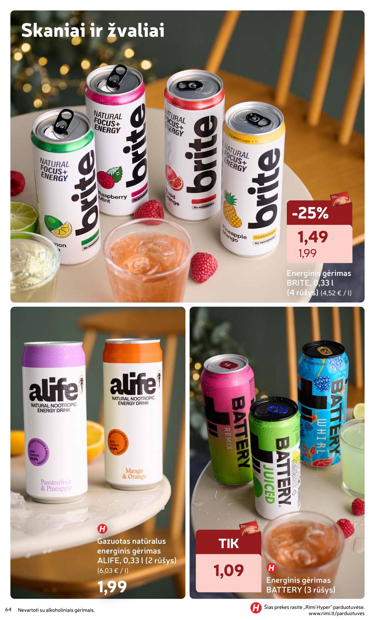 Rimi - Žiemos ŠVENČIŲ maisto prekių katalogas 2025 64 puslapis