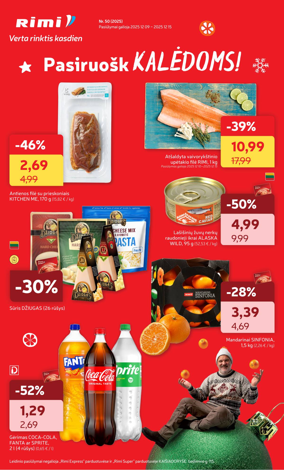 Rimi - RIMI Savaitinis akcijų leidinys | 2025-12-09 - 2025-12-15 1 puslapis