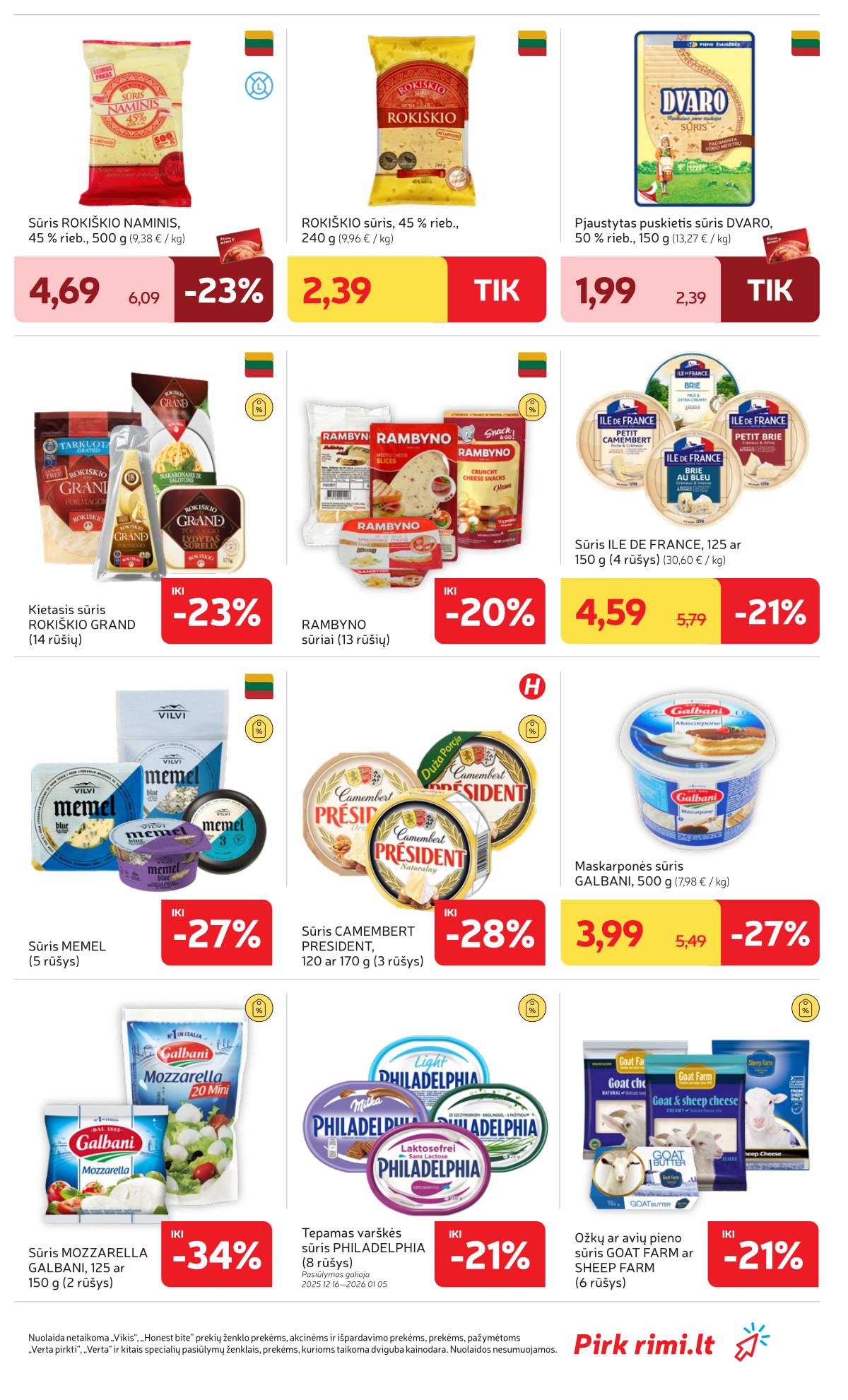 Rimi - RIMI Savaitinis akcijų leidinys Nr. 51-52 | 2025-12-16 - 2025-12-28 23 puslapis