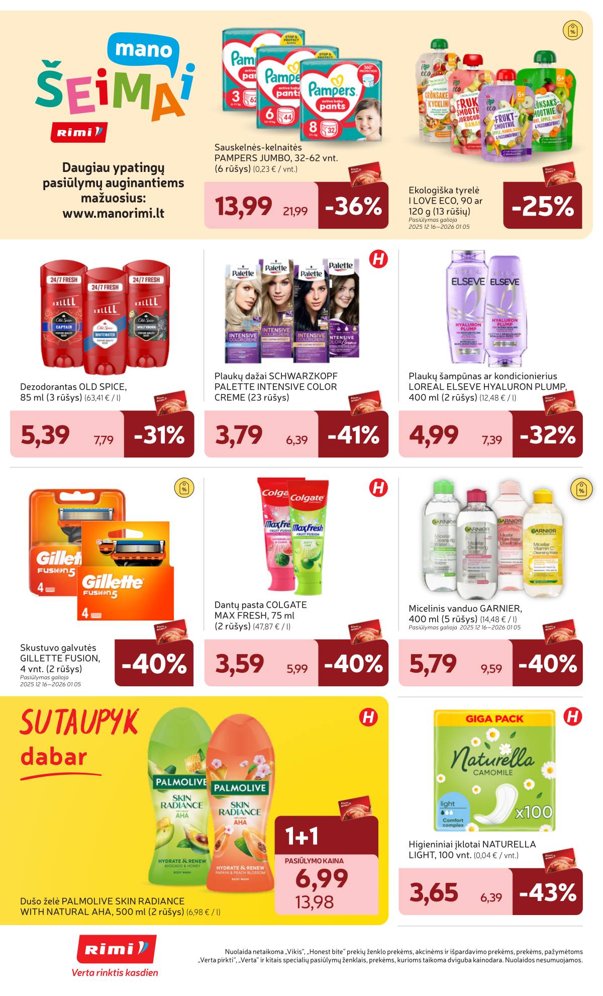 Rimi - RIMI Savaitinis akcijų leidinys Nr. 51-52 | 2025-12-16 - 2025-12-28 34 puslapis