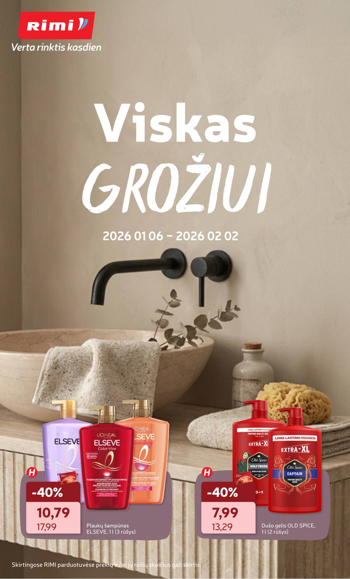 Rimi - RIMI GROŽIO prekių akcijų katalogas Nr. 01 1 puslapis
