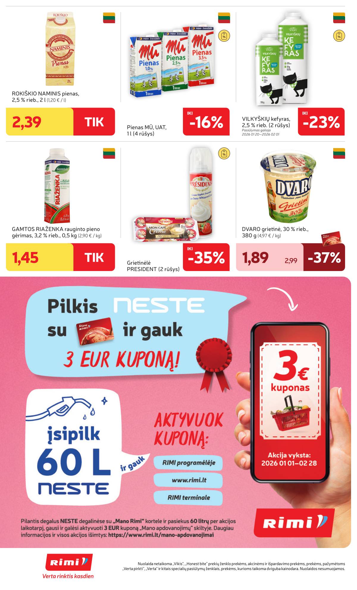 Rimi - RIMI Savaitinis akcijų leidinys Nr. 04 | 2026-01-20 - 2026-01-26 16 puslapis