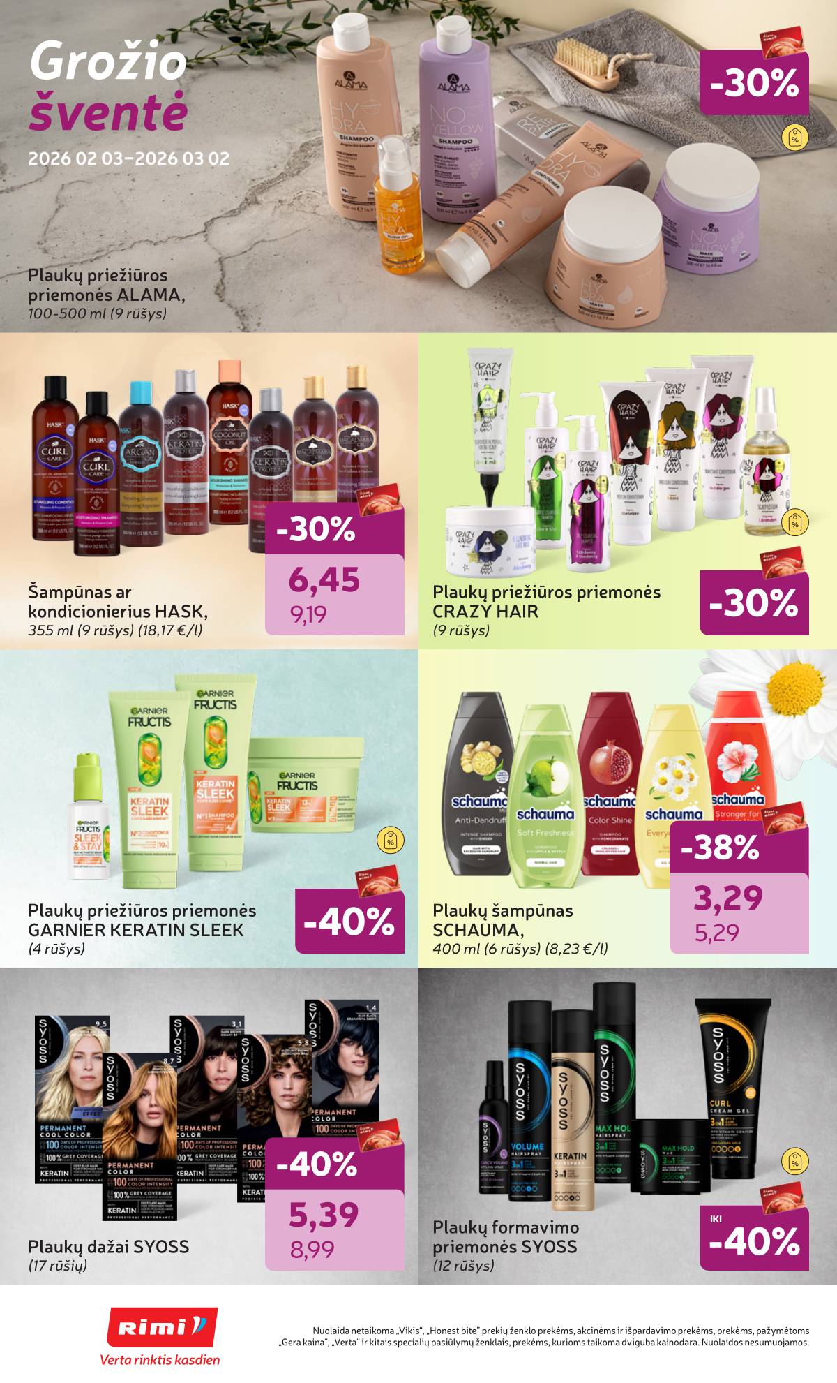 Rimi - RIMI Savaitinis akcijų leidinys Nr. 09 | 2026-02-24 2026-03-02 2 puslapis