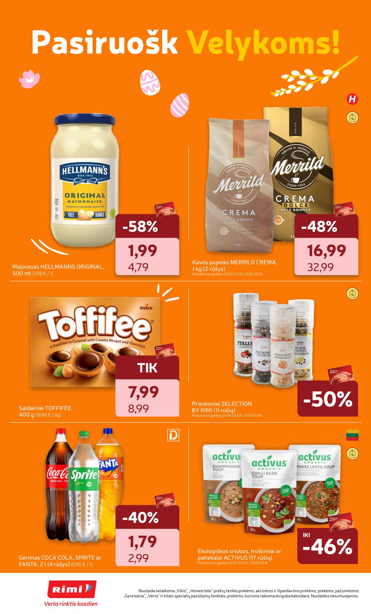 Rimi - RIMI savaitinis akcijų leidinys Nr. 10 | 2026-03-03 - 2026-03-09 2 puslapis
