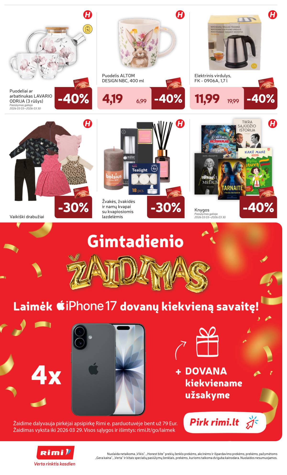 Rimi - RIMI savaitinis akcijų leidinys Nr. 10 | 2026-03-03 - 2026-03-09 44 puslapis