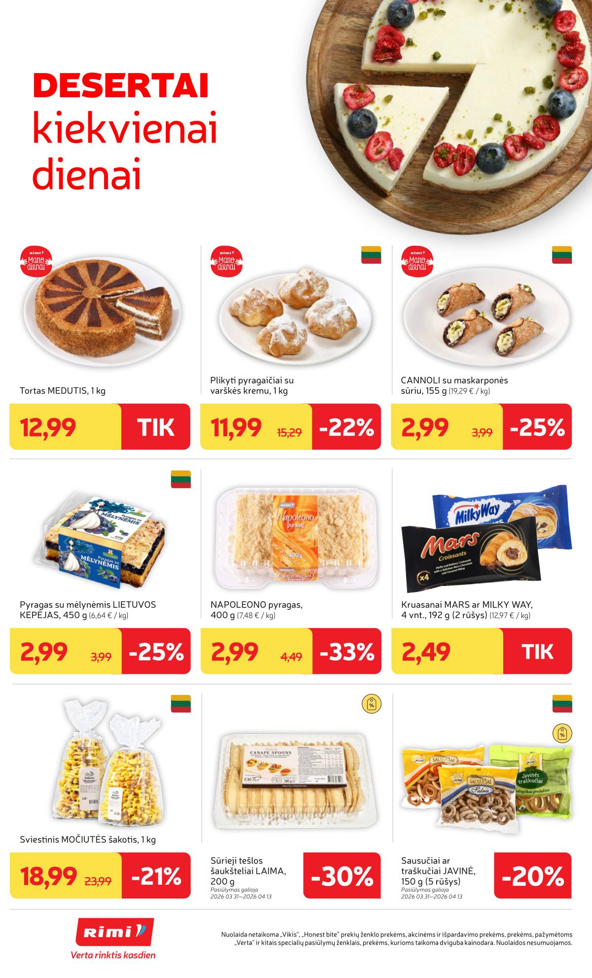 Rimi - RIMI Savaitinis akcijų leidinys Nr. 14 | 2026-03-31 - 2026-04-06 14 puslapis