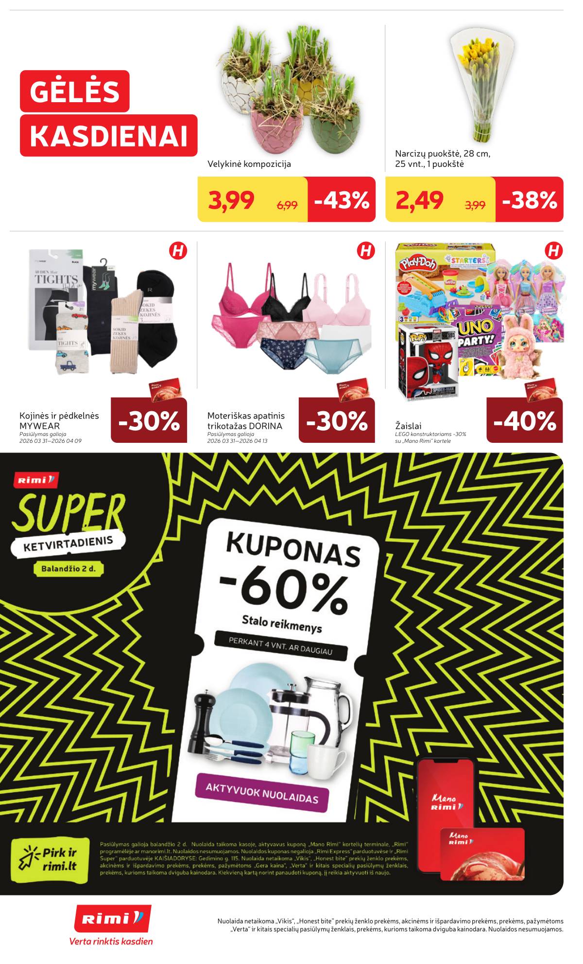 Rimi - RIMI Savaitinis akcijų leidinys Nr. 14 | 2026-03-31 - 2026-04-06 36 puslapis