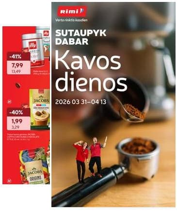 Rimi - RIMI nuolaidų katalogas "KAVOS dienos" 2026-03-31 - 2026-04-13 2026-03-31 – 2026-04-13