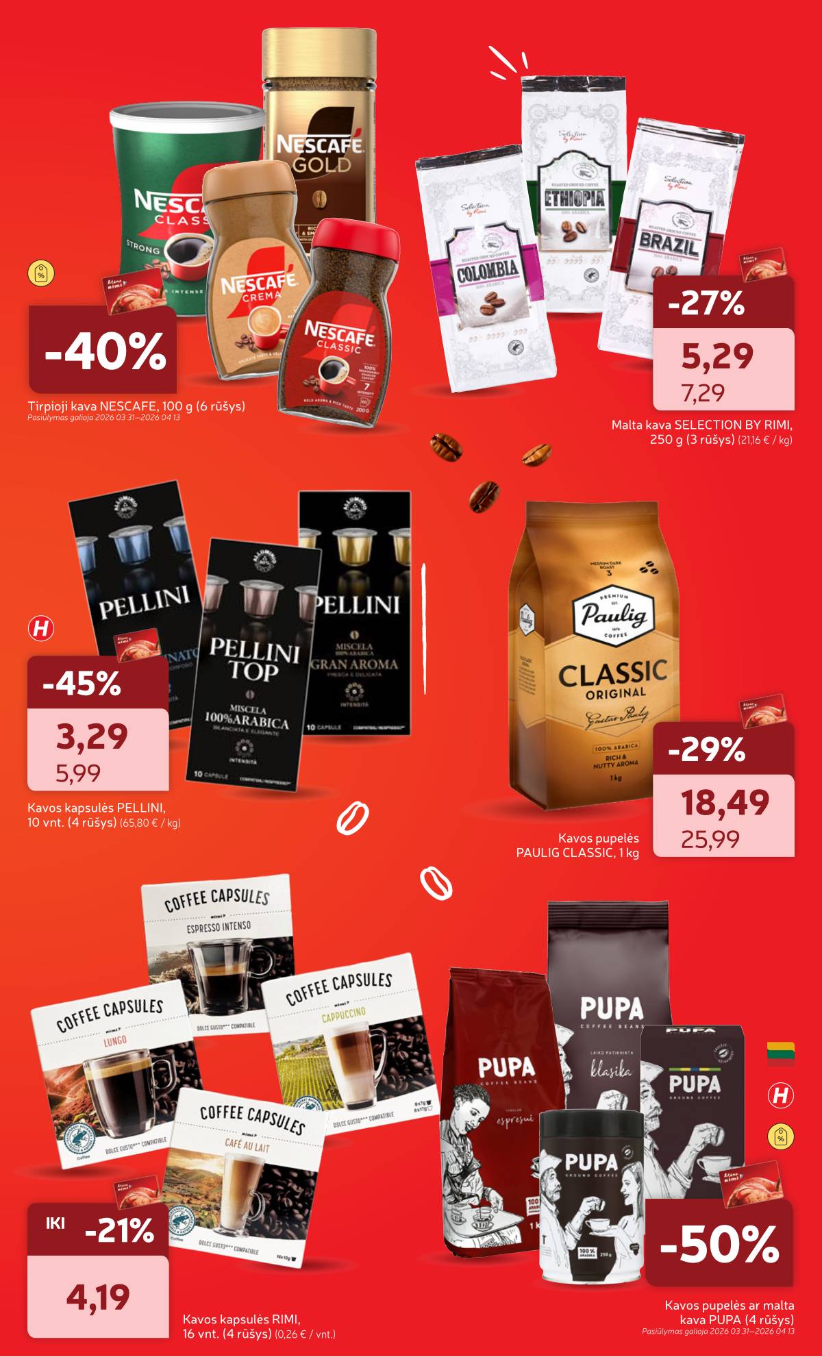 Rimi - RIMI nuolaidų katalogas "KAVOS dienos" 2026-03-31 - 2026-04-13 3 puslapis