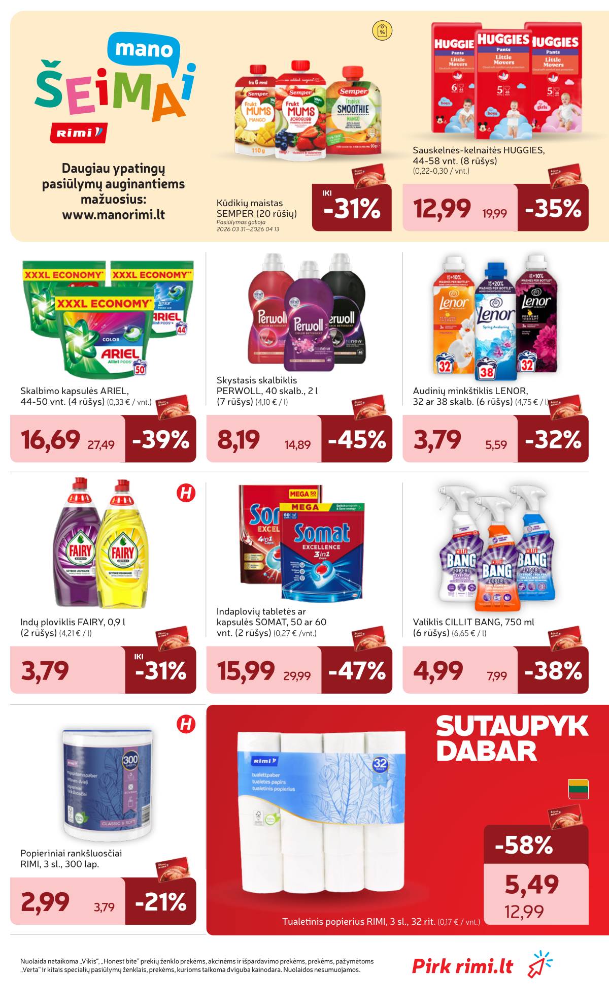 Rimi - RIMI Savaitinis akcijų leidinys Nr. 15 | 2026-04-07 - 2026-04-13 31 puslapis