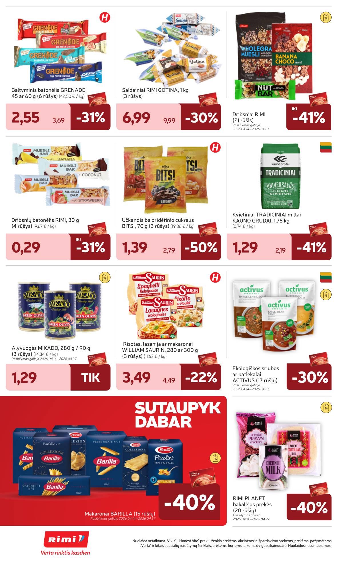 Rimi - RIMI Savaitinis akcijų leidinys Nr. 16 | 2026-04-14 - 2026-04-20 26 puslapis