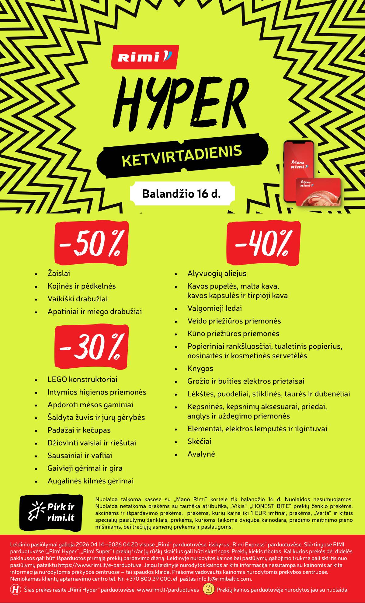 Rimi - RIMI Savaitinis akcijų leidinys Nr. 16 | 2026-04-14 - 2026-04-20 34 puslapis