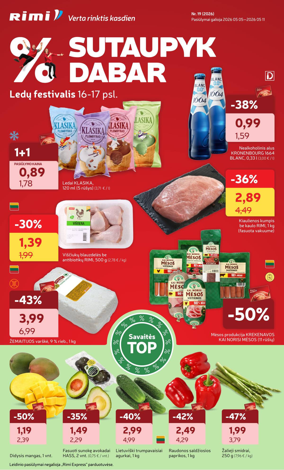 Rimi - RIMI Savaitinis akcijų leidinys Nr. 19 | 2026-05-05 - 2026-05-11 1 puslapis