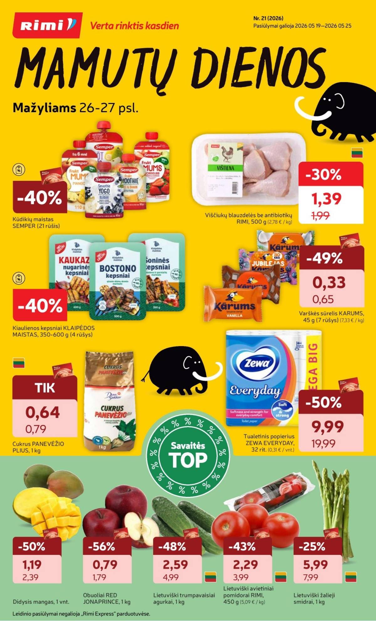 Rimi - RIMI Savaitinis akcijų leidinys Nr. 21 (2026) 1 puslapis