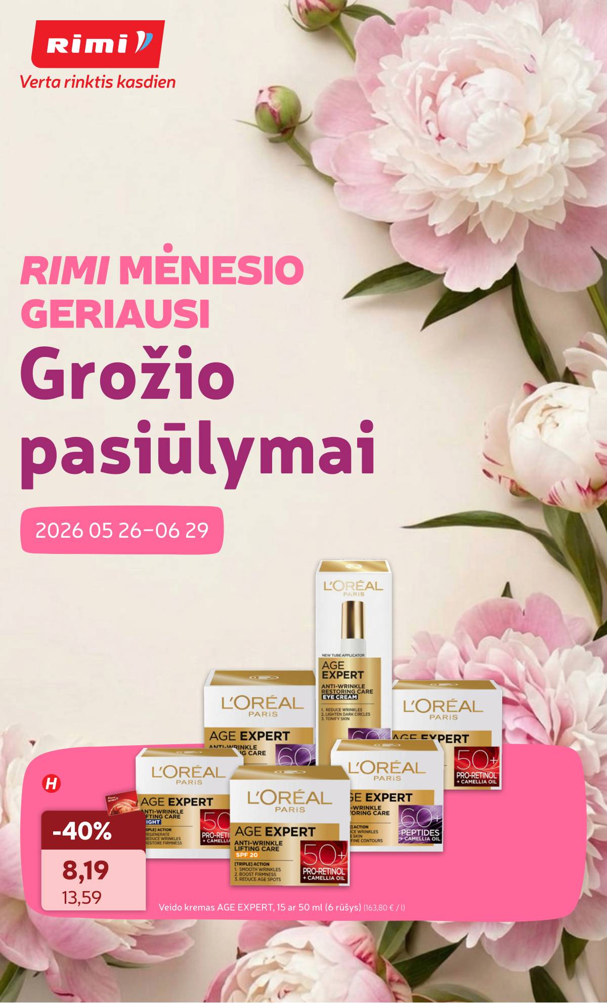 Rimi - RIMI Nuolaidų katalogas "Geriausi mėnesio grožio pasiūlymai" 1 puslapis