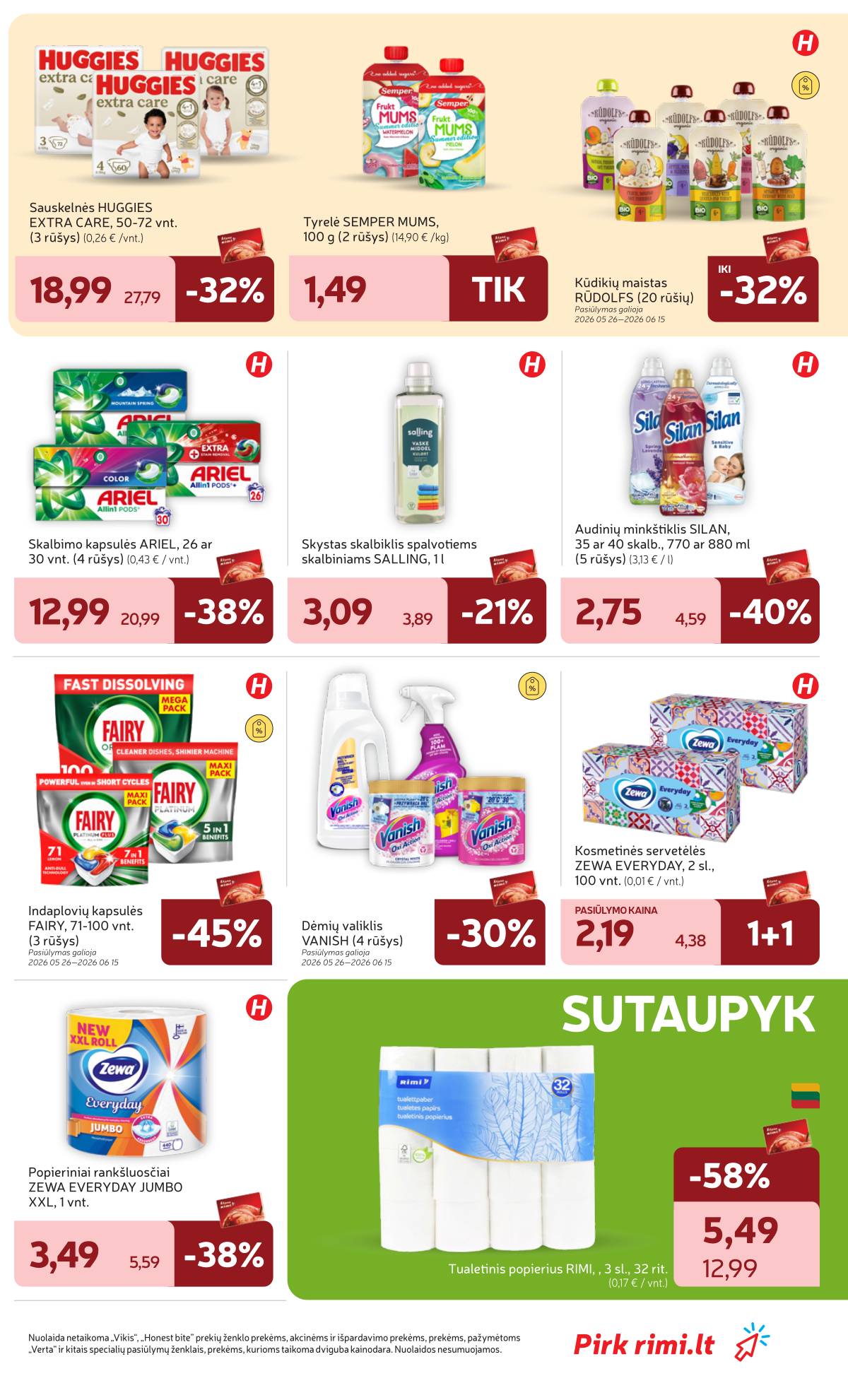 Rimi - Naujausias RIMI savaitinis akcijų leidinys | 2026-06-02 - 2026-06-08 33 puslapis