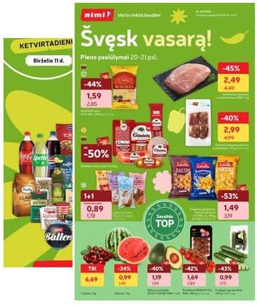 Rimi - Naujausias RIMI savaitinis akcijų leidinys | 2026-06-09 - 2026-06-15 2026-06-09 – 2026-06-15