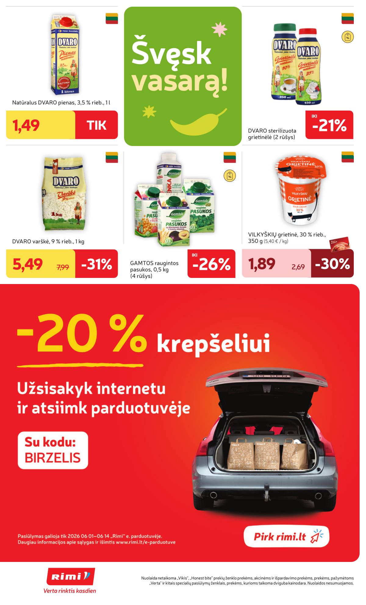 Rimi - Naujausias RIMI savaitinis akcijų leidinys | 2026-06-09 - 2026-06-15 22 puslapis