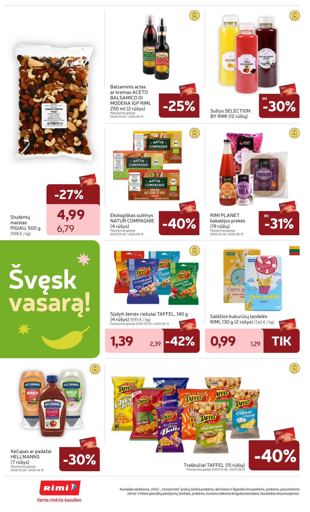 Rimi - Naujausias RIMI savaitinis akcijų leidinys | 2026-06-09 - 2026-06-15 28 puslapis