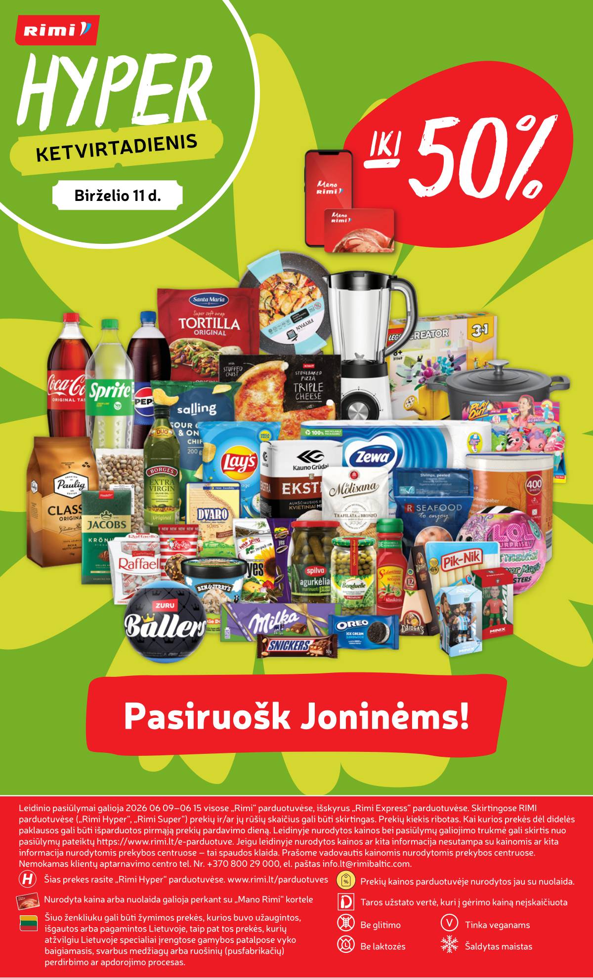 Rimi - Naujausias RIMI savaitinis akcijų leidinys | 2026-06-09 - 2026-06-15 38 puslapis