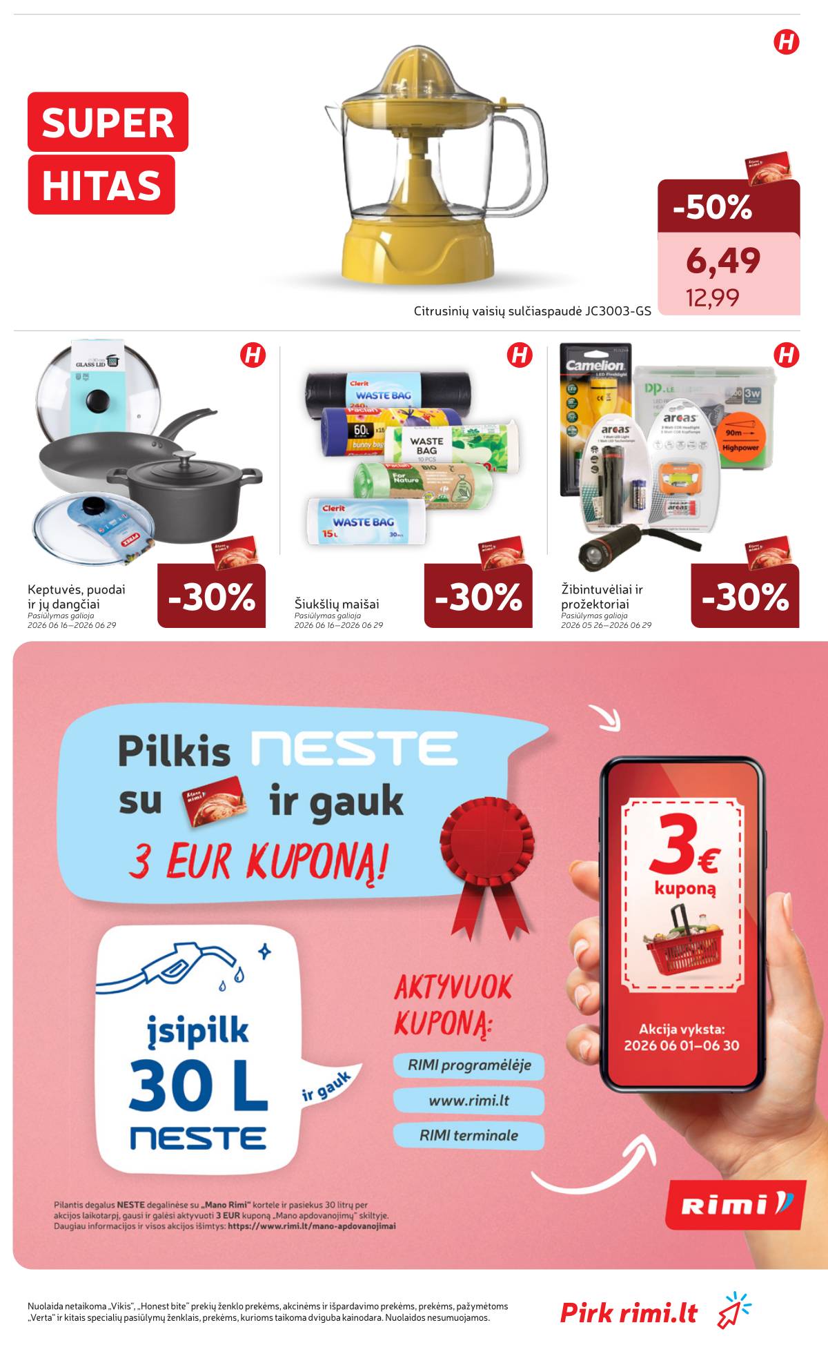 Rimi - Naujausias RIMI savaitinis akcijų leidinys | 2026-06-16 - 2026-06-22 35 puslapis