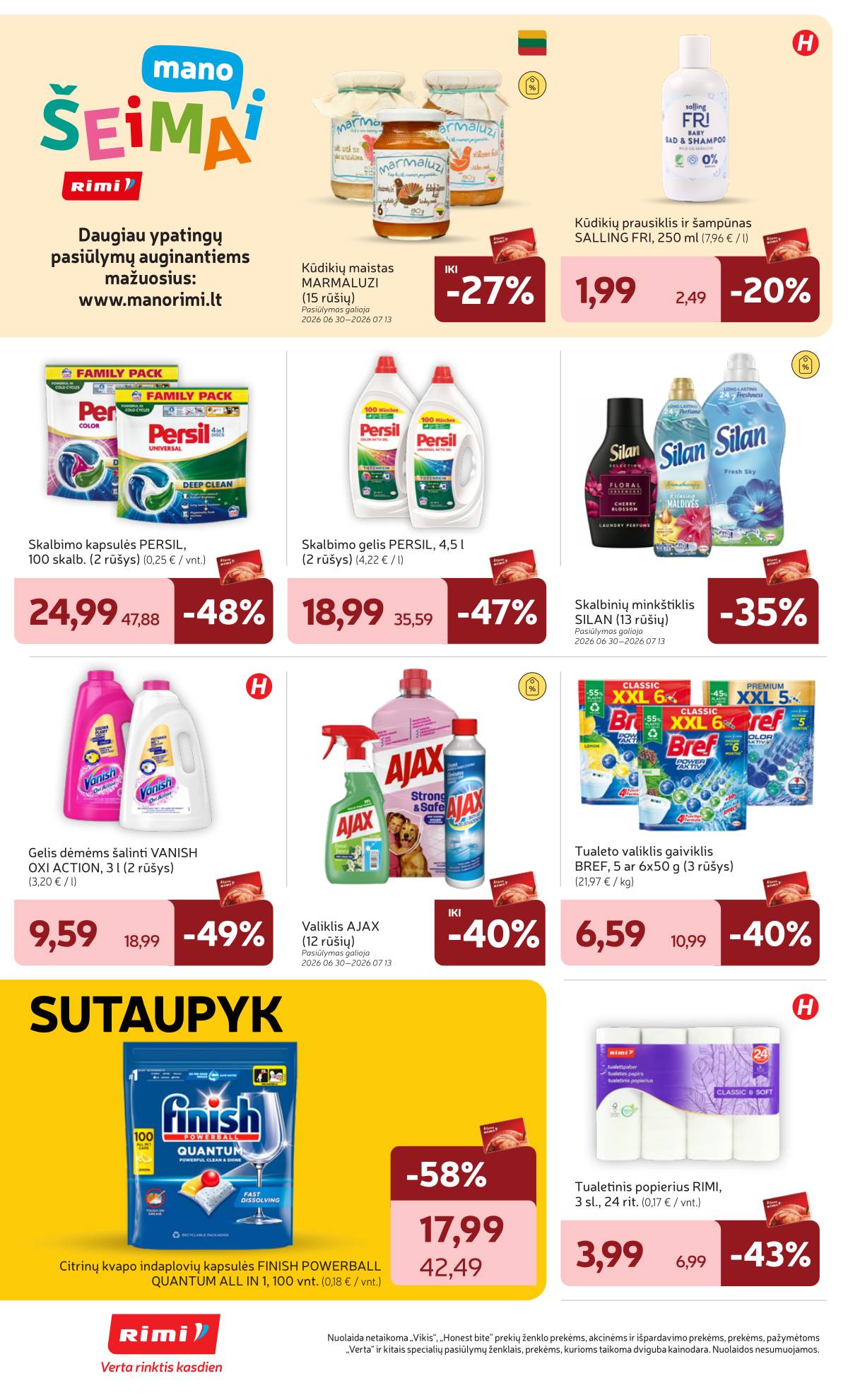 Rimi - Naujausias RIMI savaitinis akcijų leidinys | 2026-06-30 - 2026-07-06 24 puslapis